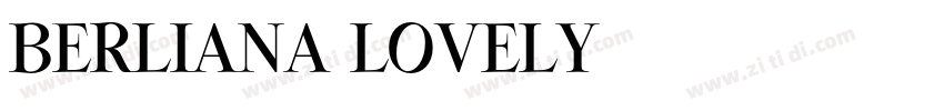 BERLIANA LOVELY字体转换
